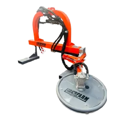 Vue de droite de la machine avec position de repli.