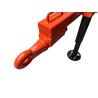 Axe d'attelage pivoté.