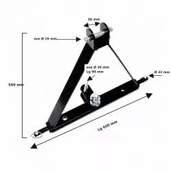 Dimensions du châssis mixte pour micro-tracteur