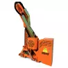 Vue trois quarts de l’épareuse LIDERFARM avec attelage et groupe hydraulique