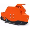 Flanc orange et patin réglable du broyeur agricole LIDERFARM 3 m.