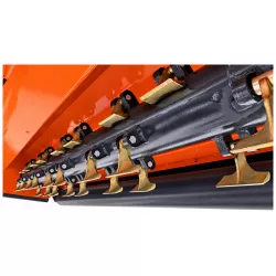 Détail du rotor, des marteaux et de leurs fixations sur le broyeur LIDERFARM 3 m.