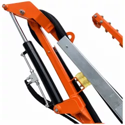 Vérin du bras articulé avec raccords hydrauliques et protection galvanisée du taille-haie LIDERFARM