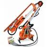 Vue avant du taille-haie à tête rotative LIDERFARM 190 cm avec barre de coupe, attelage et commandes déportées