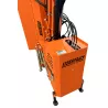 Coffre de la centrale hydraulique et raccordements des flexibles de l’épareuse LIDERFARM 60 cm