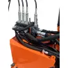 Distributeur hydraulique et flexibles protégés de l’épareuse LIDERFARM 80 cm