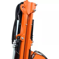 Bras articulé, vérins hydrauliques et flexibles de l’épareuse LIDERFARM 100 cm