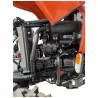 Côté droit du moteur du micro-tracteur LIDERFARM LF-26, capot ouvert