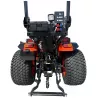 Vue arrière du micro-tracteur LIDERFARM LF-26 à pneus gazon avec relevage trois points