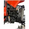 Vue latérale du moteur Mitsubishi du micro-tracteur LIDERFARM LF-26, capot ouvert