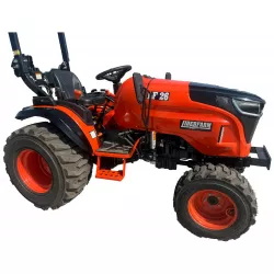 Profil droit du micro-tracteur LIDERFARM LF-26 à pneus industriels