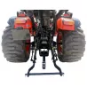 Vue arrière du micro-tracteur LIDERFARM LF-26 à pneus industriels avec relevage trois points