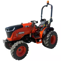 Vue de trois quarts avant gauche du micro-tracteur LIDERFARM LF-26 à pneus industriels