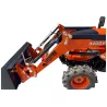 Bras, vérins et godet du chargeur frontal du micro-tracteur LIDERFARM LF-26