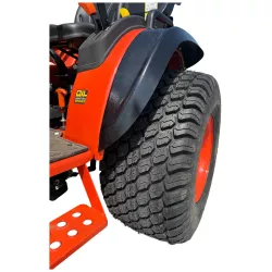 Marchepied, aile et roue arrière à pneu gazon du micro-tracteur LIDERFARM LF-26
