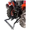 Relevage trois points arrière et barre à trous du micro-tracteur LIDERFARM LF-26