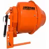 Bétonnière 3 points LIDERFARM — vue latérale avec châssis et vérin hydraulique