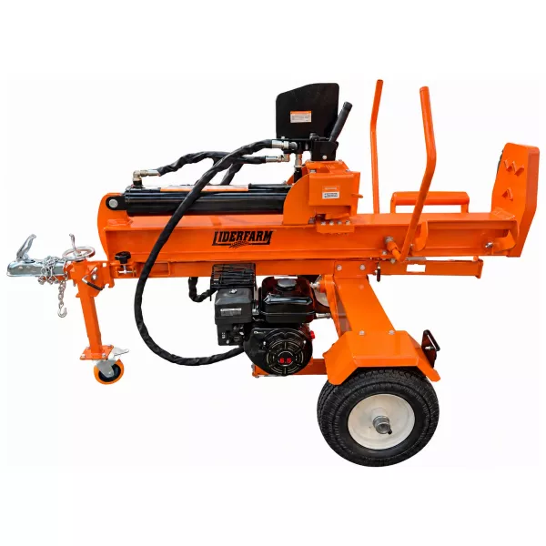 Vue latérale côté moteur de la fendeuse thermique LIDERFARM 27T