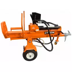 Vue latérale côté marquage 27 TON de la fendeuse thermique LIDERFARM 27T
