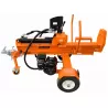 Vue latérale avec moteur et attelage de la fendeuse thermique LIDERFARM 27T