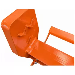 Détail de la plaque de butée de la fendeuse thermique LIDERFARM 27T