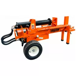 Vue latérale de la fendeuse LIDERFARM 15T avec vérin hydraulique et flexibles