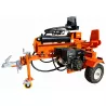 Vue générale côté moteur de la fendeuse LIDERFARM 40T thermique avec lève-bûche