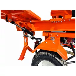 Vérin du plateau et roue de la fendeuse LIDERFARM 40T thermique avec lève-bûche