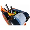 Vue de dessus du moteur et des commandes de la fendeuse électrique LIDERFARM 5T.