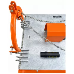 Chaînes de maintien de l’attelage et capot de protection du boîtier du gyrobroyeur galvanisé LIDERFARM