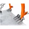 Platines et points de fixation de l’attelage du gyrobroyeur galvanisé LIDERFARM