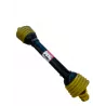 Arbre de transmission 60 cm avec protections jaunes et raccords 6 cannelures