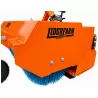 Carter latéral de transmission avec logo LIDERFARM sur la balayeuse 1,15 m