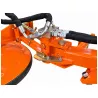 Mécanisme d’articulation et raccordements hydrauliques du disque inter-rangées LIDERFARM