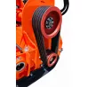 Poulies et courroies de transmission du broyeur semi-forestier LIDERFARM 1,80 m, carter retiré