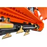 Rotor à marteaux et contre-lames sous le carter du broyeur semi-forestier LIDERFARM 2 m