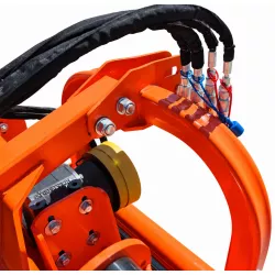 Arceau d’attelage et raccords hydrauliques du broyeur semi-forestier LIDERFARM 2 m