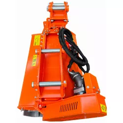 Vue de dessus de la tête de broyage lourde LIDERFARM 1,20 m avec support de fixation et circuit hydraulique
