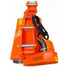 Vue de dessus de la tête de broyage lourde LIDERFARM 1,40 m avec support de fixation et circuit hydraulique