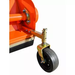 Roue pivotante et bagues de réglage de hauteur du tondo-broyeur avec bac LIDERFARM 1,20 m