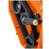 Broyeur forestier LIDERFARM LFM140 1,40 m — détail des poulies, des courroies et du tendeur.