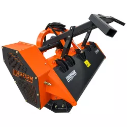 Broyeur forestier LIDERFARM LFM140 1,40 m — vue arrière de trois quarts côté transmission.