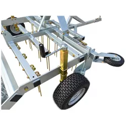 Manivelle de réglage et roue de transport de la herse de carrière LIDERFARM 1m60 pour quad