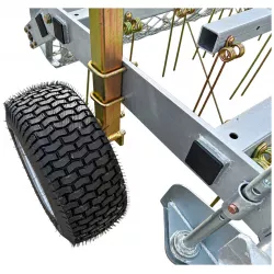 Pneu et support réglable de roue de transport de la herse de carrière LIDERFARM 1m60 pour quad