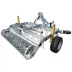 Herse de carrière LIDERFARM 1m60 pour quad — vue arrière de trois quarts