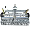 Herse de carrière LIDERFARM 1m60 pour quad — vue arrière du rouleau et des rangées de dents