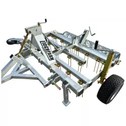 Herse de carrière LIDERFARM 1m60 pour quad — vue plongeante du châssis galvanisé et des dents