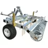 Herse de carrière LIDERFARM 1m60 pour quad — vue de trois quarts côté rouleau