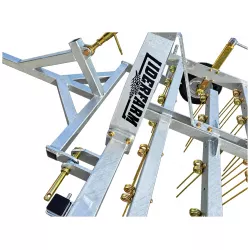 Montant galvanisé et fixations de la herse de carrière LIDERFARM 2m00 pour quad