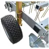 Pneu et support réglable de roue de transport de la herse de carrière LIDERFARM 2m00 pour quad